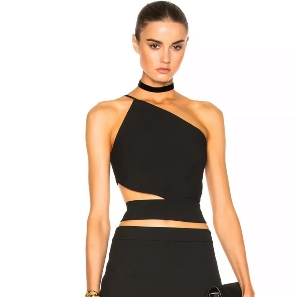 MICHELLE MASON Asymmetrical one shoulder bandeau top size 2 sold out!!